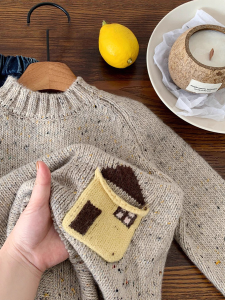 Children's demi-season sweater with a round collar for boys for…