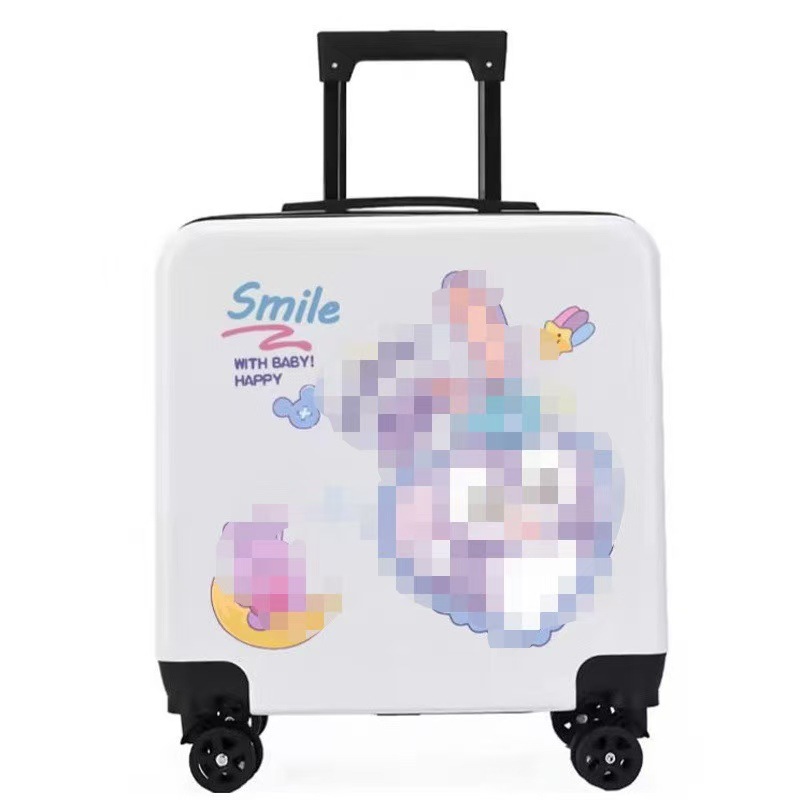 Maleta infantil de gran capacidad de 20 pulgadas con logotipo personalizable, maleta con ruedas versátil para uso diario, maleta de viaje al por mayor