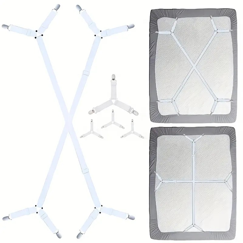 Fijador Ajustable para Sábanas y Manteles, con Clips Metálicos, para Hogar y Tiendas