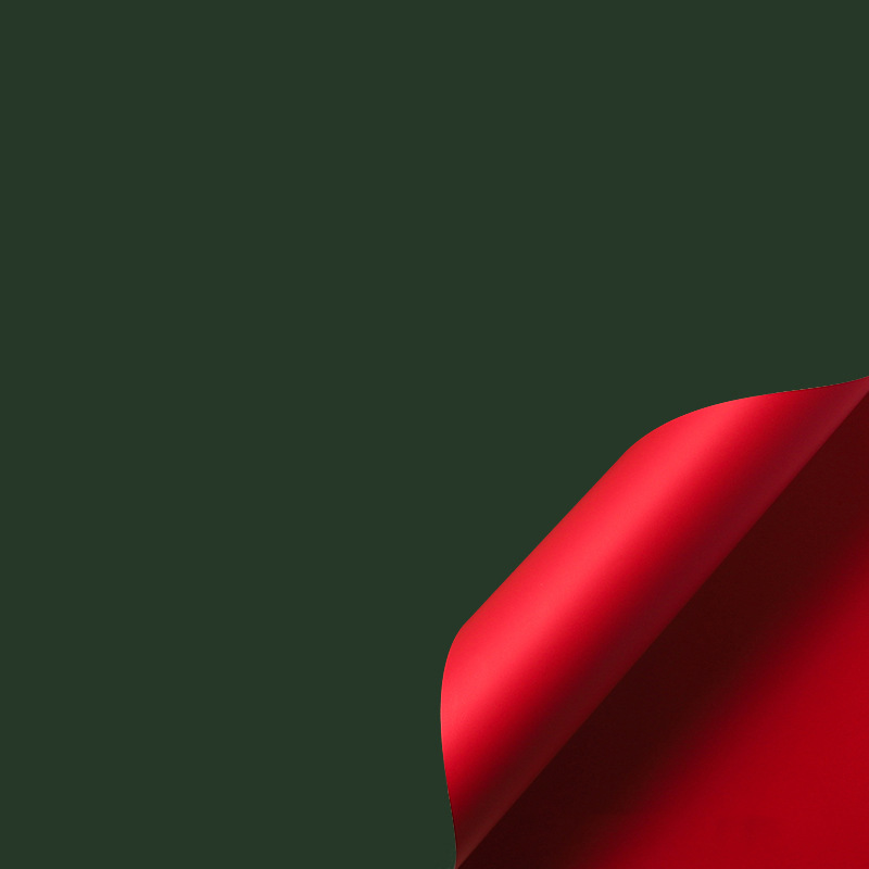 Li Zhiran Papel Ouya impermeable bicolor 56*56 Apertura de la canasta de flores Material Ramo Papel de embalaje al por mayor Spot