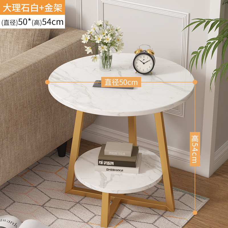 [마블화이트+골드프레임] 50CM-둥근모서리