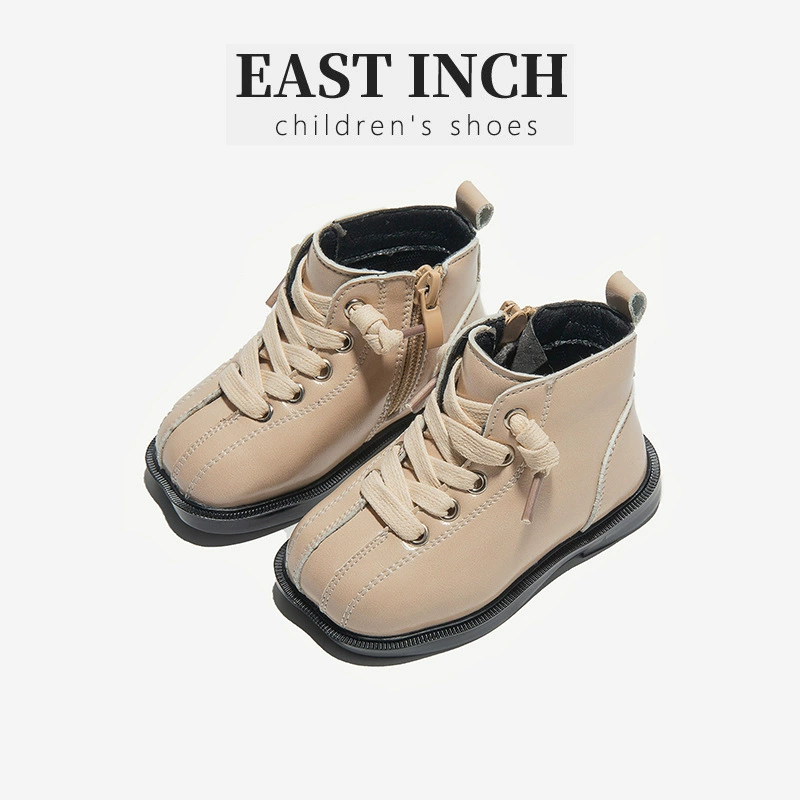 Детские ботинки Мартин, короткие ботинки для малышей 1-3 лет, новая осенняя коллекция 2025 года в британском стиле, нескользящая обувь для девочек, ботинки для малышей.