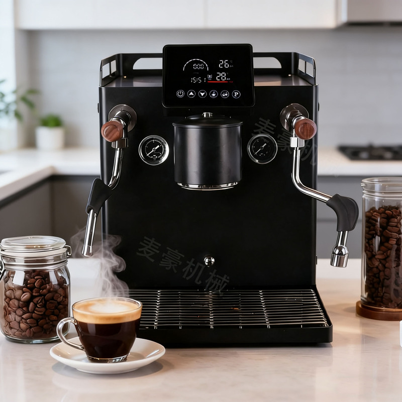 Maihao Source Factory Freshly Ground Coffee Machine for Home and Commercial Use, Italian Semi-Automatic Coffee Machine for Coffee Shops