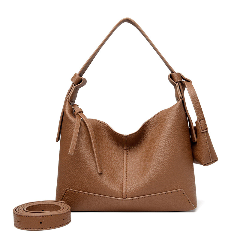 Summer 2025 New Collection Lunchbox Bag Niche Underarm Baguette Bag Luxury Soft Leather Shoulder Bag Crossbody Bag For Women - Thumbnail 7