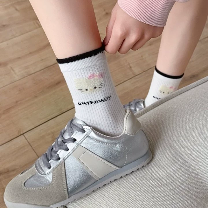 Милая хлопковая осенняя бархатная knee socks, средней длины, японские и корейские