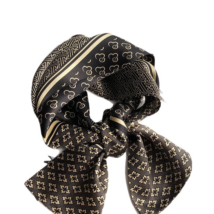 Schwarzer Seidenschal Für Damen, Elegantes Accessoire Aus Seide_voghion.com
