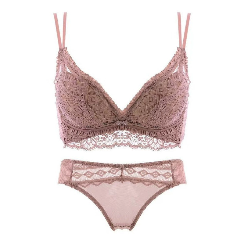 ПоддерживающееSexy нижнее белье, беспроводной бюстгальтер, увеличенная толщина, красивая спина