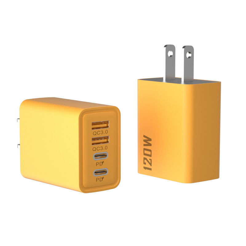 新しいクロスボーダー 120W スマートフォン急速充電器米国および欧州標準マルチポート携帯電話充電デュアル TYOE-C+|undefined