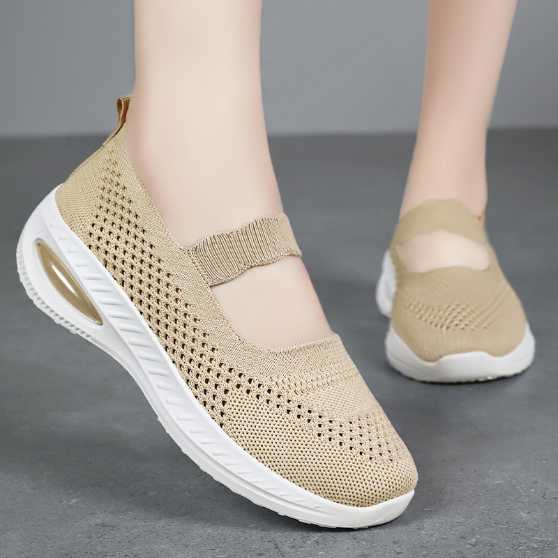 Zapatos mujer todo fósforo verano nuevos zapatos de tela viejos de Beijing zapatos de madre cómodos y transpirables para mujer zapatos de mujer transfronterizos