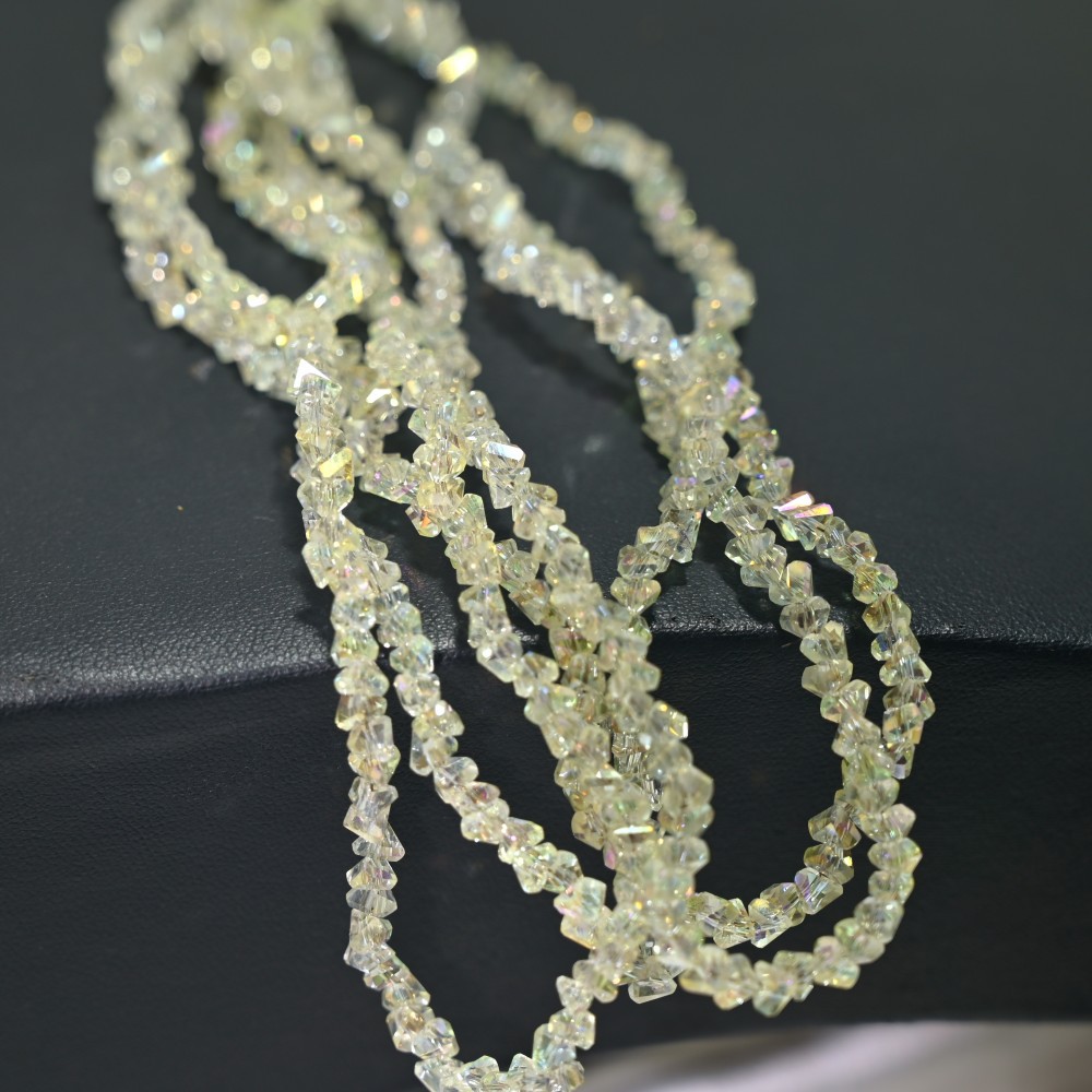 Collar de perlas de cristal de diamante de cristal triangular de 4 mm collar de perlas sueltas de bricolaje artesanal accesorios de ropa accesorios de cadena de teléfono móvil accesorios de cadena de teléfono móvil image 23