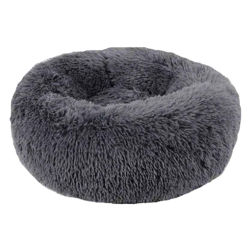 Casa para perros y gatos de invierno, gruesa y cálida, cama redonda de felpa larga para mascotas, lavable a máquina, venta al por mayor.