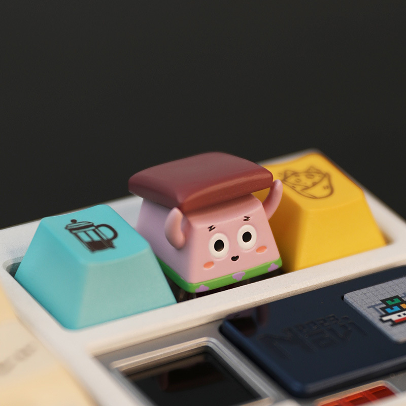 クロスボーダーパーソナライズされたキーボードキャッププローブスポンジボブキーボードかわいい漫画クリエイティブメカニカルキーキャップクロス軸キーボード|undefined
