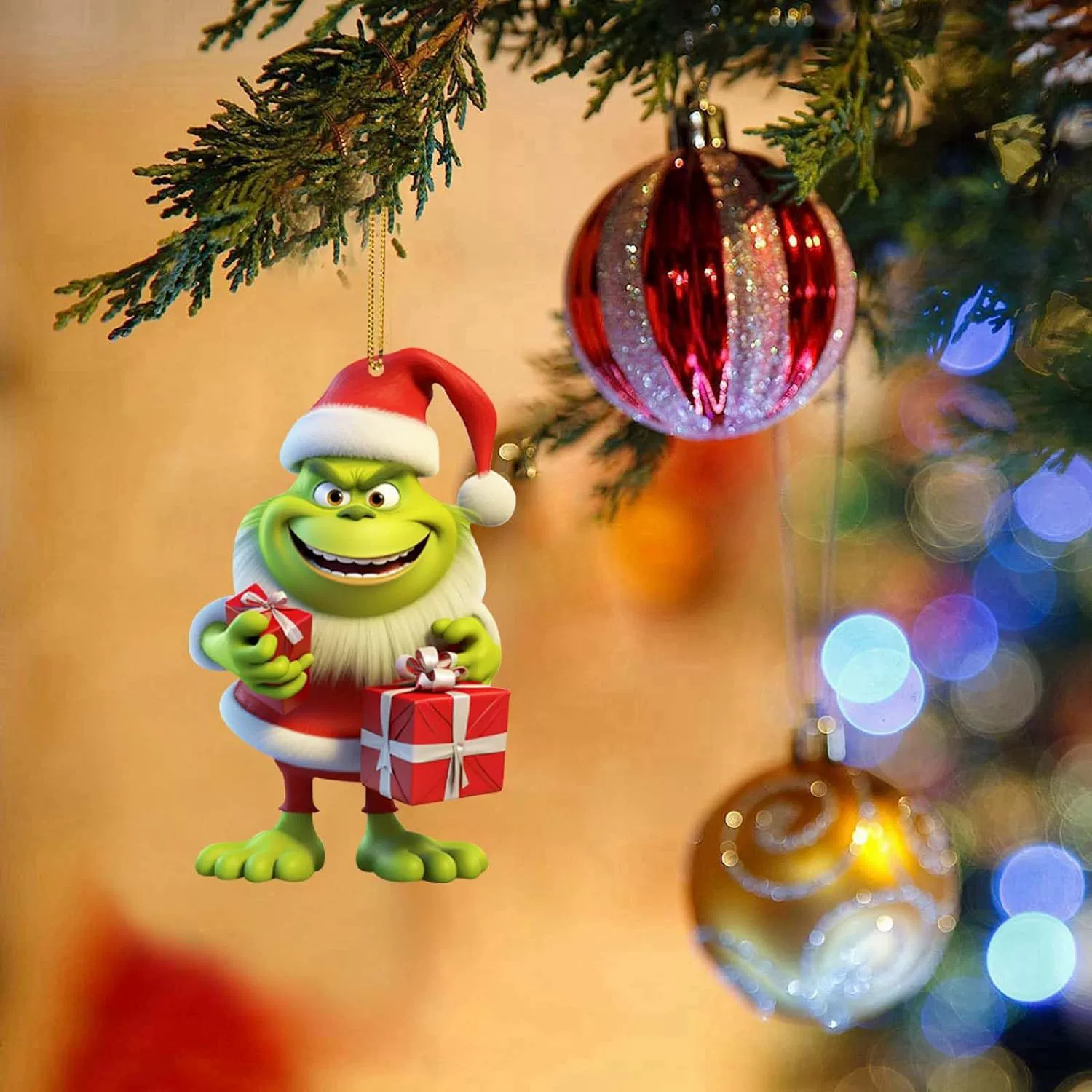 Трансграничная амазонка новые рождественские украшения серии Гринч рождественская елка подвеска Акриловым автомобильным подвескам