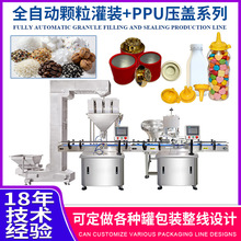 自动化定量罐装装坚果炒货颗粒物灌装封口包装流水线厂家商用机