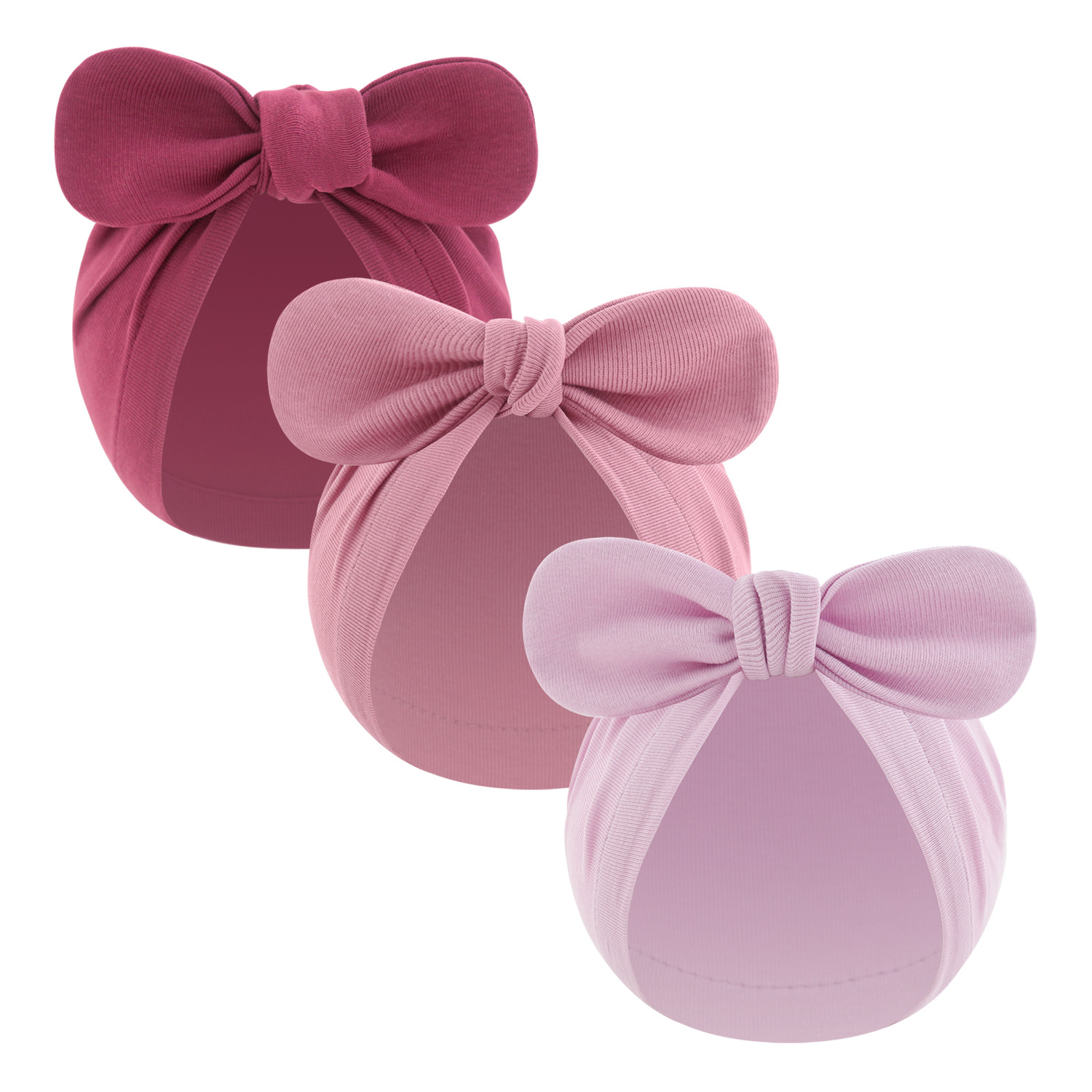 Newborn Rabbit Ear Pullover Hat, Soft Knotted Baby Hat For Spring_voghion.com