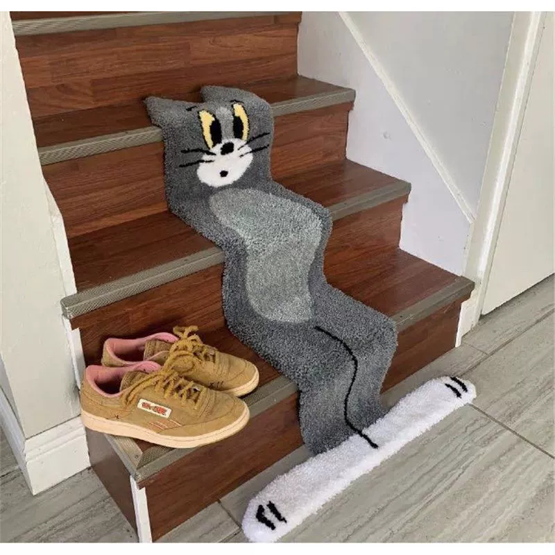 Чужой кашемировый ковер кошка и мышь лестничный коврик креативный Том кот деформированный коврик ins Facebook