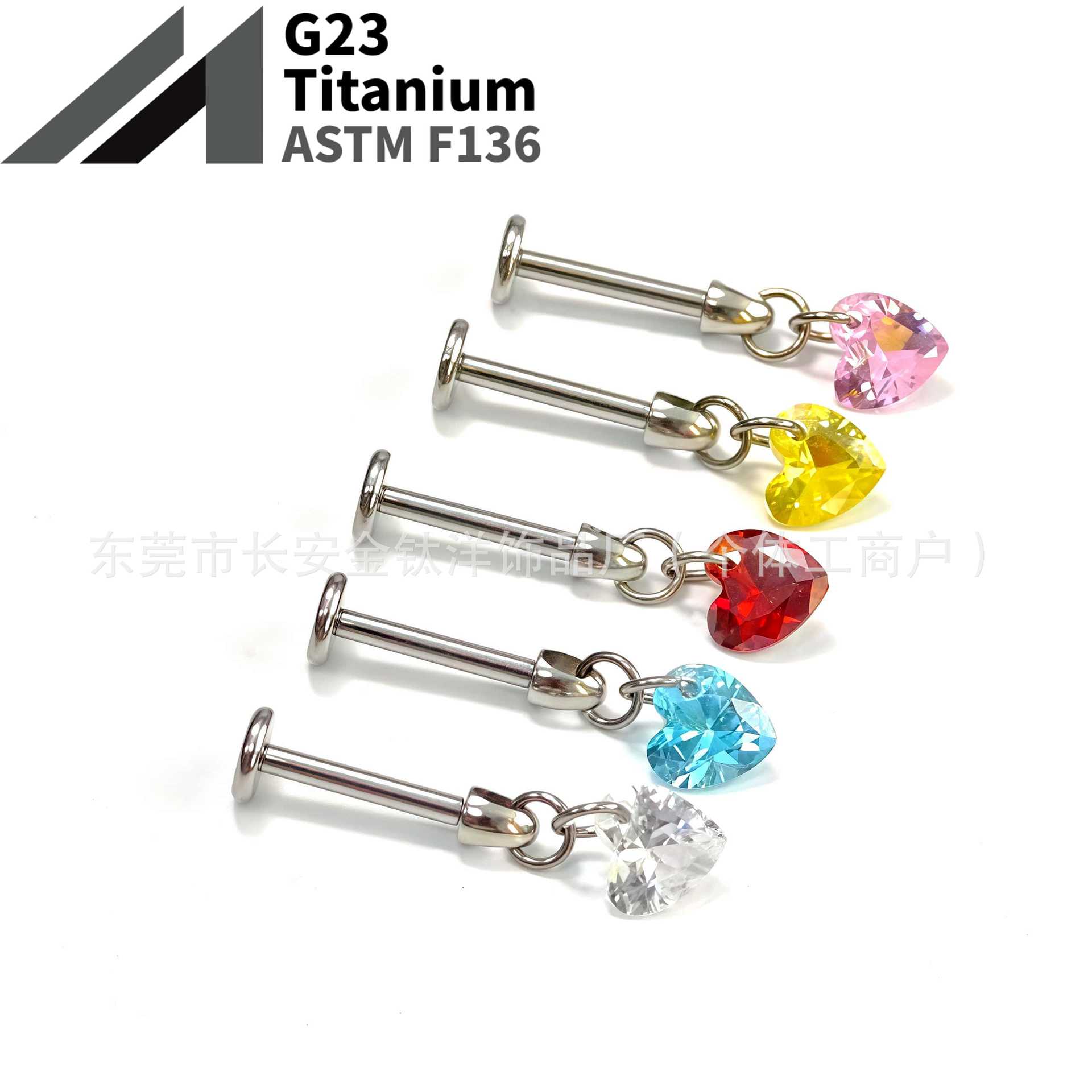 16G labret stud size and finish detail