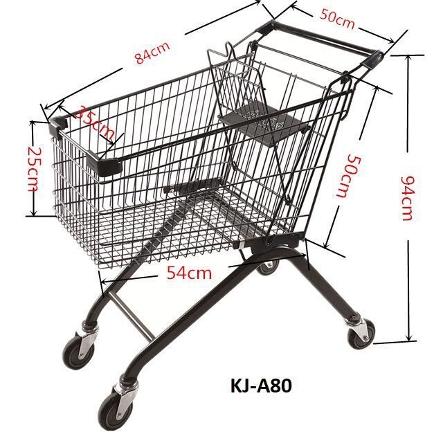 80L 검정색 4inch PU 휠(무음)