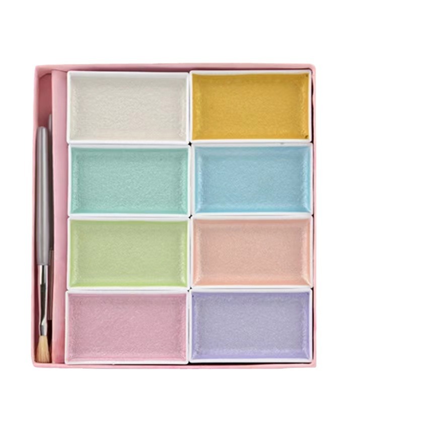 Authentic Japanese Lucky Colors Chinese Painting Pigments Watercolor Solid Painting Colors 12 Colors