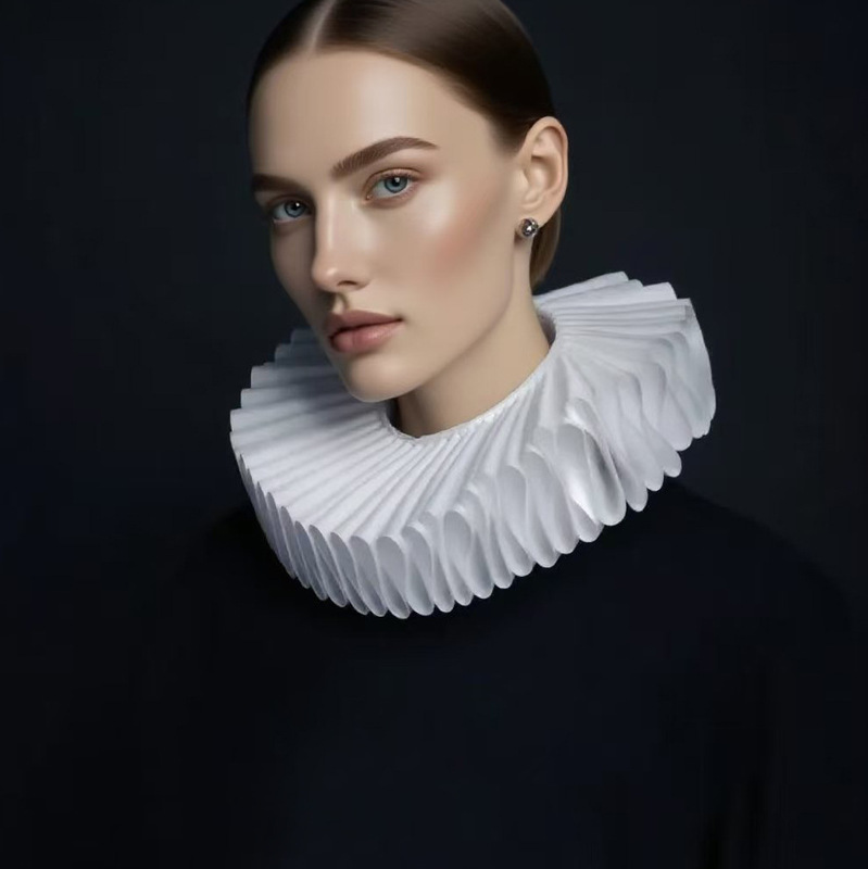 Cross-border handmade palace aristocratic art fake collar retro raff collar coldplay photography wedding accessories props Cross-border handmade palace aristocratic art fake collar retro raff collar coldplay photography wedding accessories props