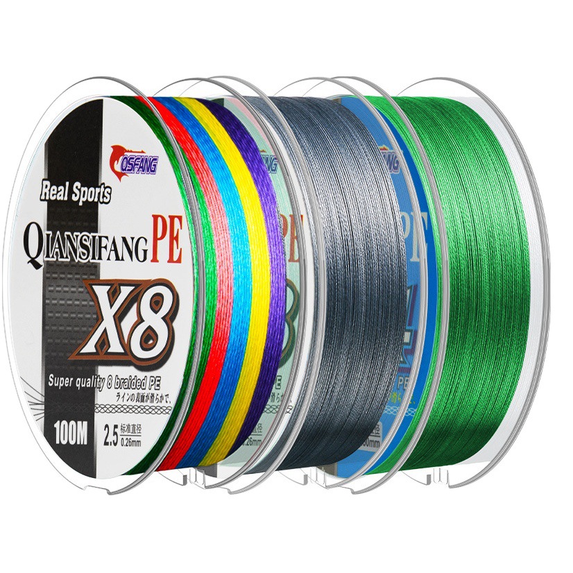 Línea de pesca al por mayor de fábrica línea de pesca de caballo fuerte venta al por mayor 8-woven 100 M LÍNEA DE PE LÍNEA DE Luya línea de pesca línea principal sub-línea