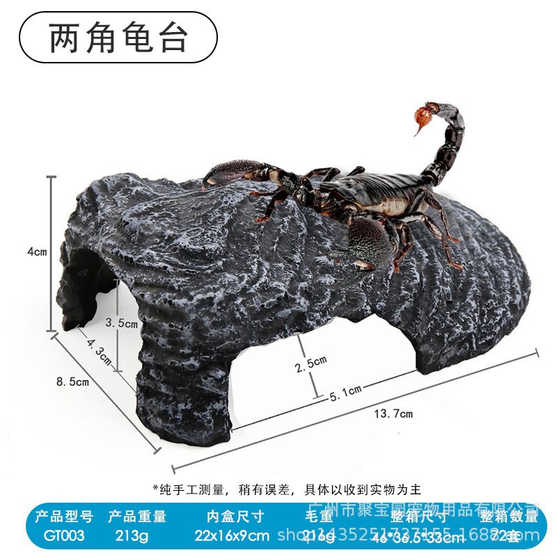 Las mascotas trepadoras evitan los agujeros, evitan los agujeros, trepan a la plataforma, secan la parte posterior, la tortuga, las artesanías de resina decoran la pecera, el paisaje del acuario