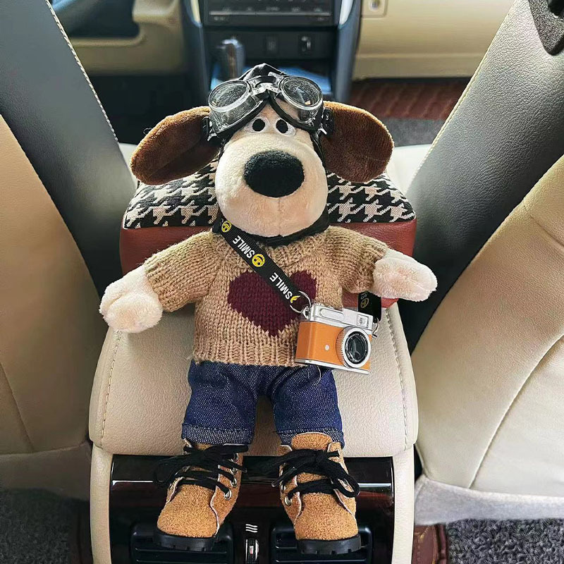 Caja de cartón para coche, caja de reposabrazos, caja de pañuelos, sentido de muñeca lindo creativo, decoración interior del coche, decoración para coche