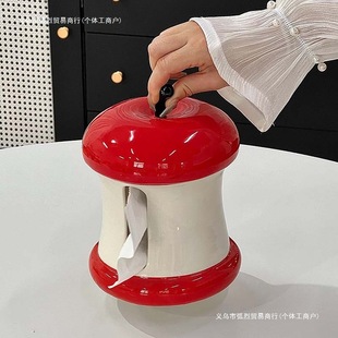 0 Apple Tissue Box Living Room Ceramic Creative Home 10 New Paper Box Bathroom Express High-Value Draw Free Shipping