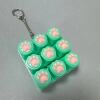 Nine-key green shell - silicone green cat paw