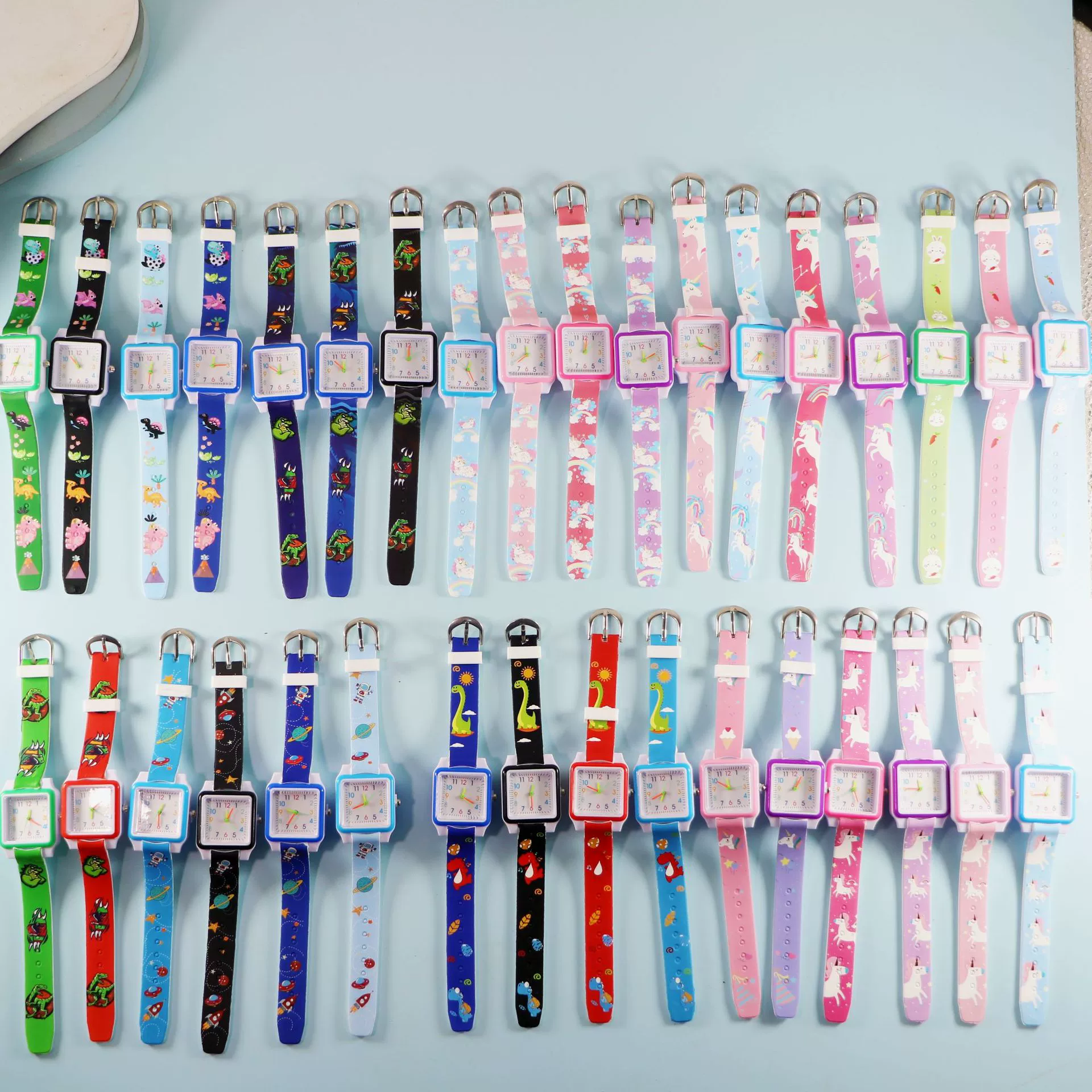 Silicone children's watch with gears, children's quartz watches