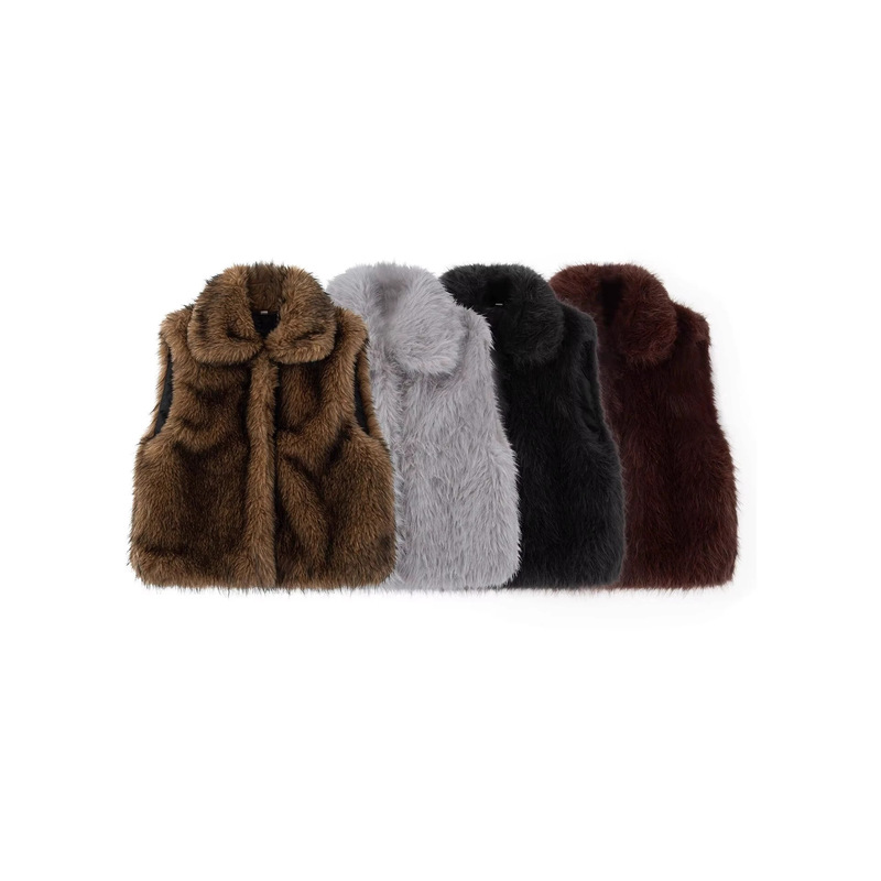 Ysjz25168 Cross-Border Women's Clothing 25Th Winter New Style European and American Style Casual Street Fashion Faux Fur Vest