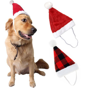 Pet Christmas Hat Dog Cat Mini Headwear European Hat 2025 Amazon Cross-Border Christmas Decoration
