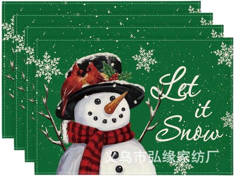国境を越えた新しいクリスマス装飾クリスマステーブル旗クリエイティブクリスマステーブルクロステーブルマットクリスマステーブル装飾家の衣装|undefined