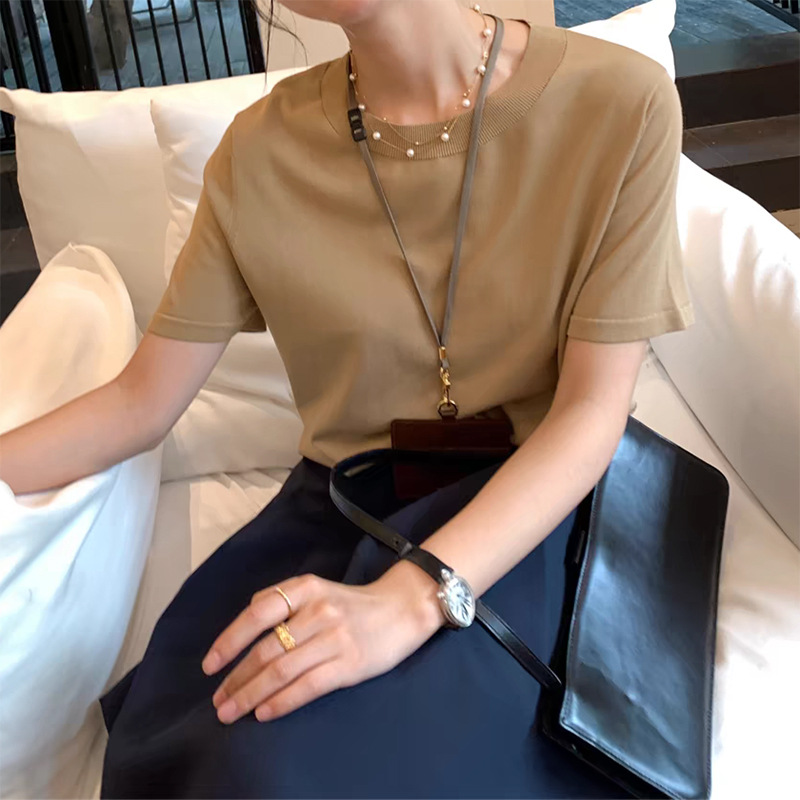 F9162 1630K ÁO SƠ MI NỮ HANTDC ÁO LEN NGẮN TAY MÙA HÈ THỜI TRANG NỮ VẢI BÔNG G05 SẢN PHẨM MỚI