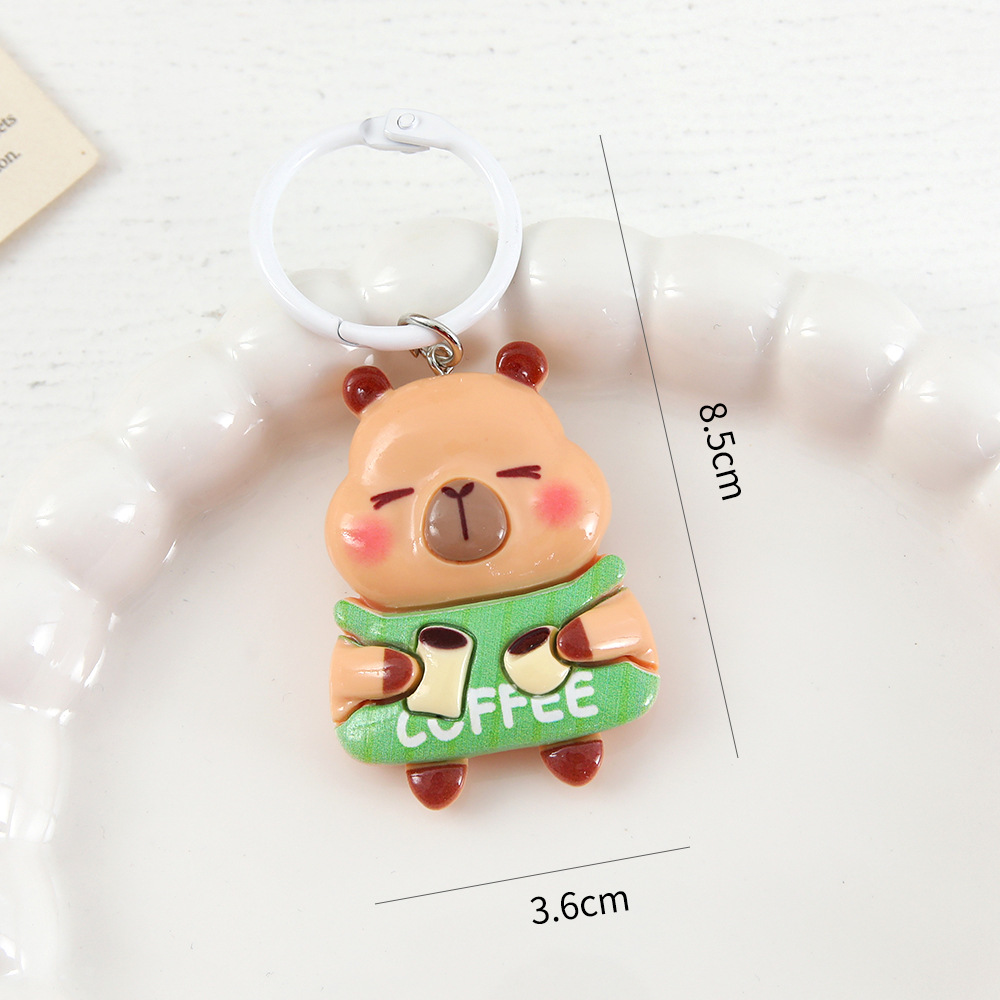 카툰 키링/커피 기니피그 - C