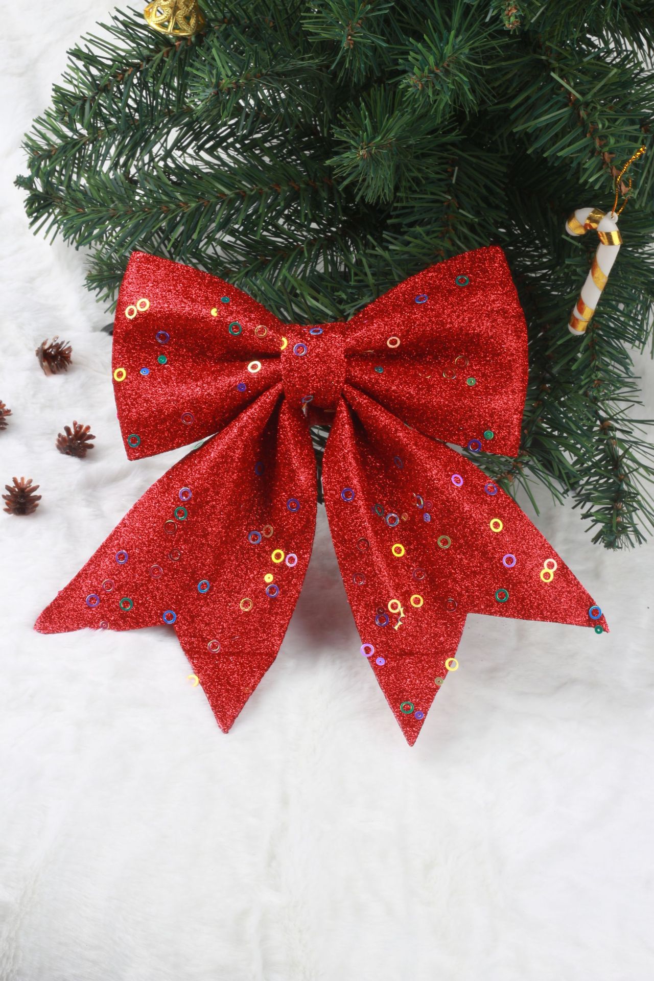 Factory Direct Selling Christmas Bow Pearl Cotton Gold Powder Bow…