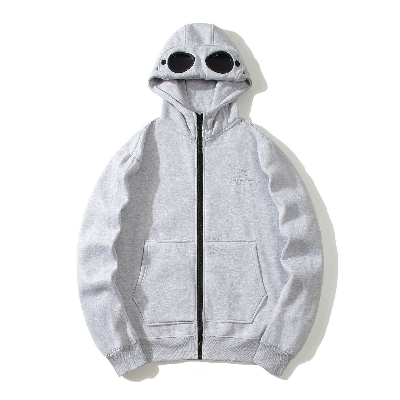 C.P. Company Goggle Hoodie Full Zip Grey