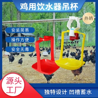 养殖场鸡用接水杯鸡用设备用品4分6分通用型鸡用自动饮水器吊杯