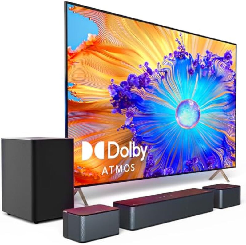 Cross-Border 5.1 Soundbar Speaker Soundbar 410W Wireless Subwoofer Tv Movie Home Theater