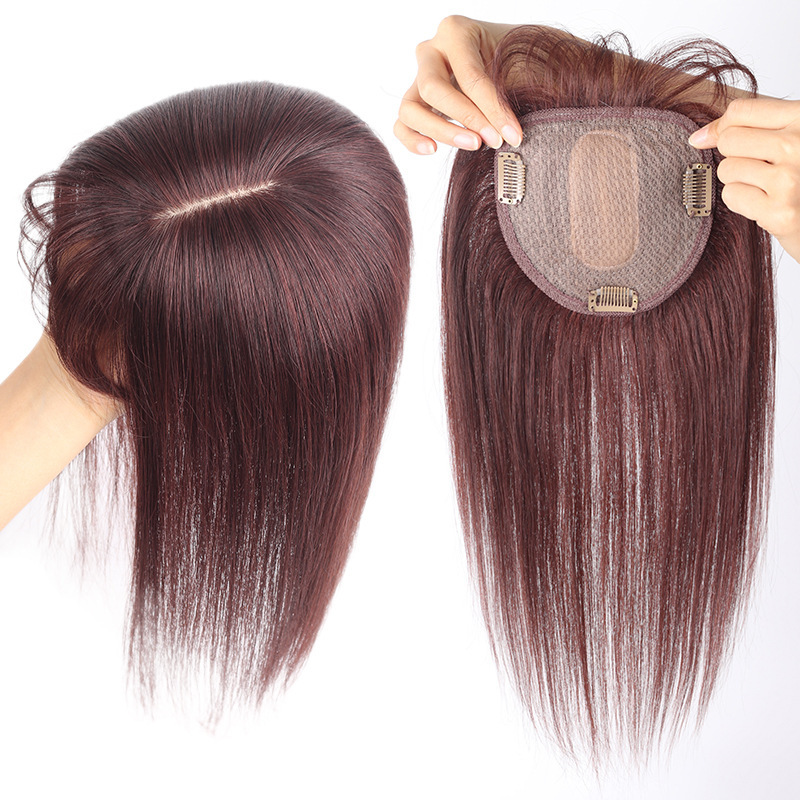 Wig piece Jurchen hair piece one piece cover white hair increase hair volume head reissue piece silk inner net bangs hair piece