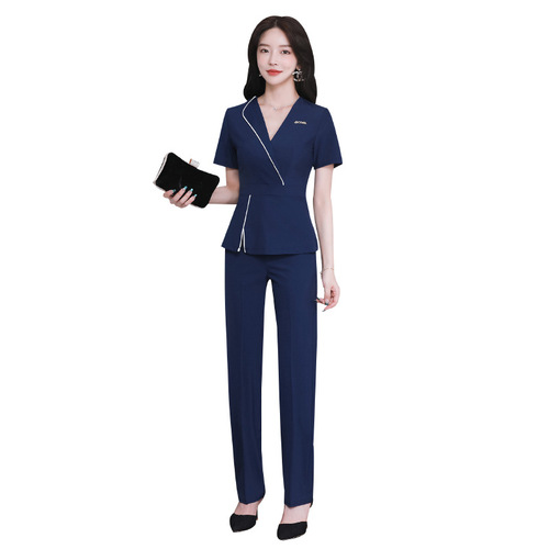 Foot massage foot bath therapist uniform, bath and sauna technician attire, beauty SPA health center workwear 236 short sleeve