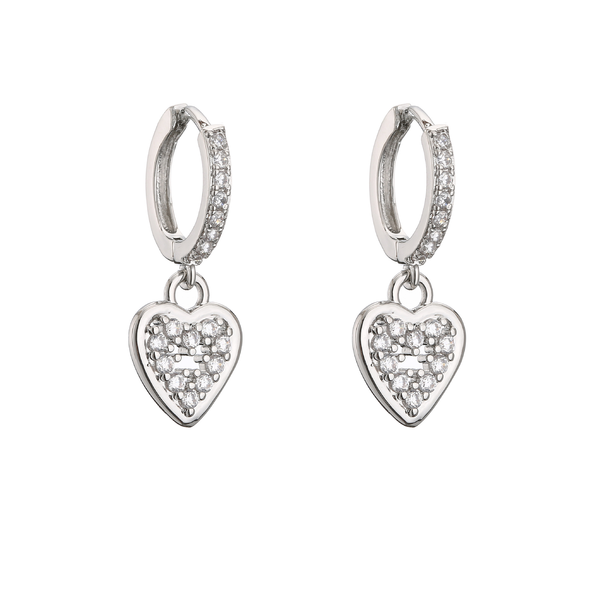 10g Weight Zircon Inlay Material Earrings Classification Wedding, Birthday Occasion Copper Material Geometric Pattern Women'S Gender Plating Design Fashion Style Fashion Geometric Plating Copper Zircon Earrings 6