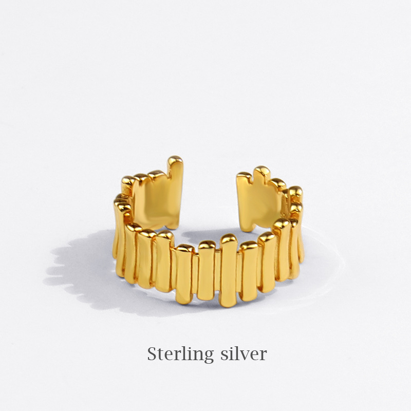 Korean Style Ins SpecialInterest Design Geometric Ring Fashion Irregular Lines Versatile Switchable Index Finger Ring Womenpicture7