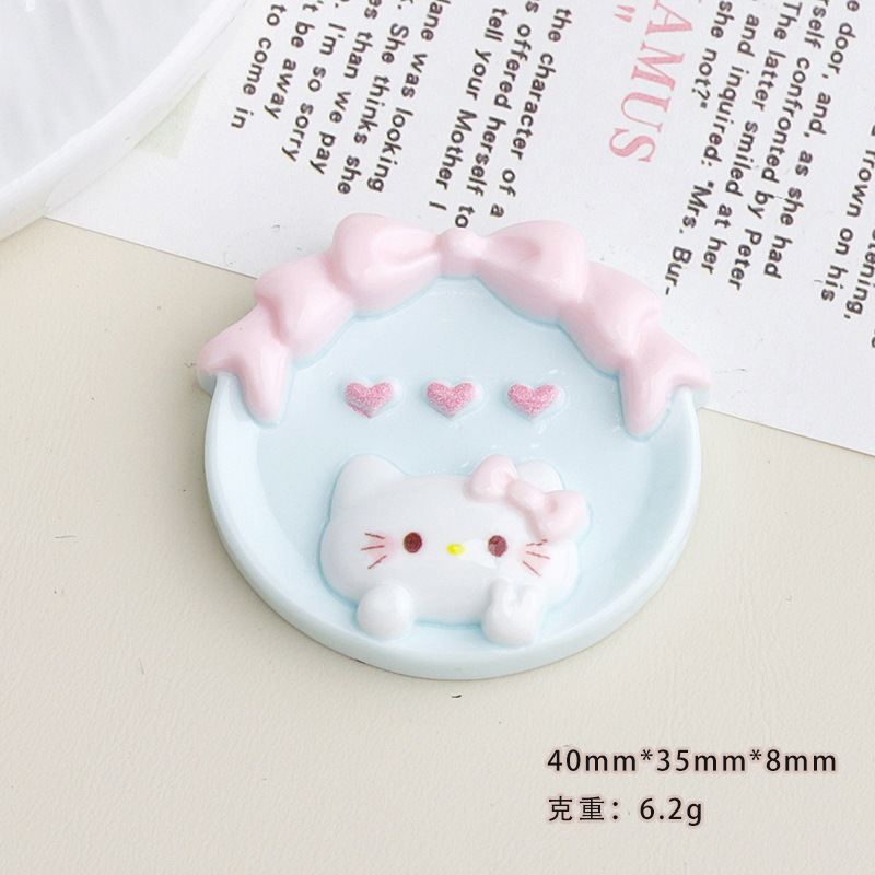 漫画 diy 樹脂アクセサリージュエリー弓猫プレートクリーム接着剤ヘアピン携帯電話ケース靴バックルキーホルダーペンダント|undefined