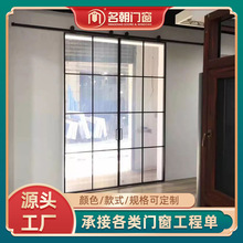 輕奢極簡窄框玻璃隔斷門 網紅INS風廚房門單扇雙扇衛生間平移門