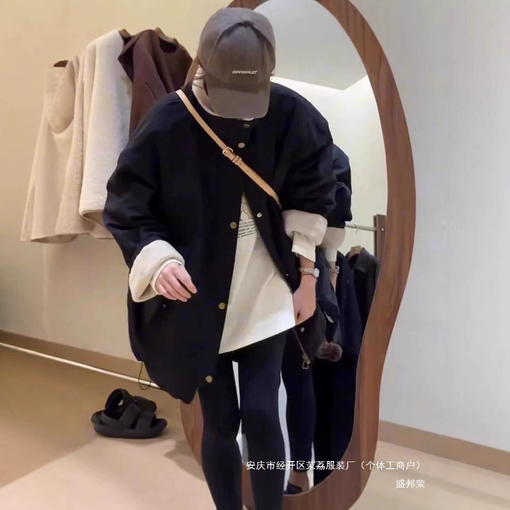 Фабричная ветровка корейская версия овечьей шерсти хлопчатобумажная новая длинная топ 2025 утолщенная пиджак pike одежда зимняя куртка