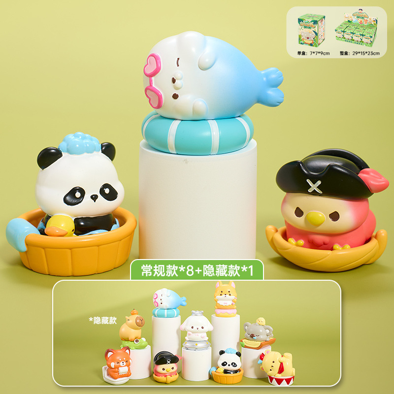 New Cartoon Animal Blind Box Resin Craft Ornaments Desktop Decoration Trendy Play Surrounding Fun Gifts for Girlfriends