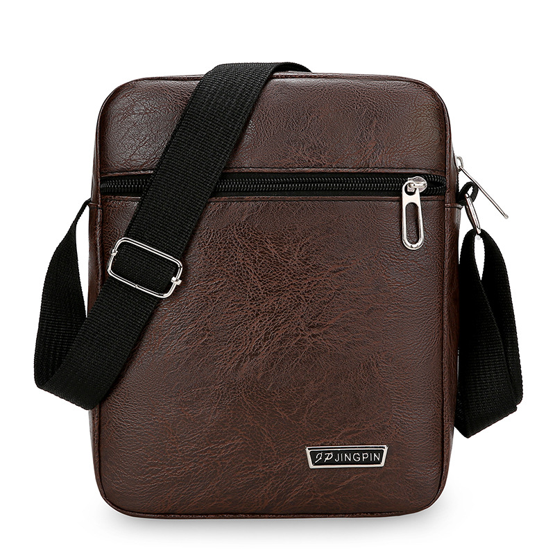 Nuevo bolso de hombre de cercanías de negocios PU cuero suave simple color sólido bolso de hombro todo fósforo bolso de mensajero de textura de gran capacidad multicapa