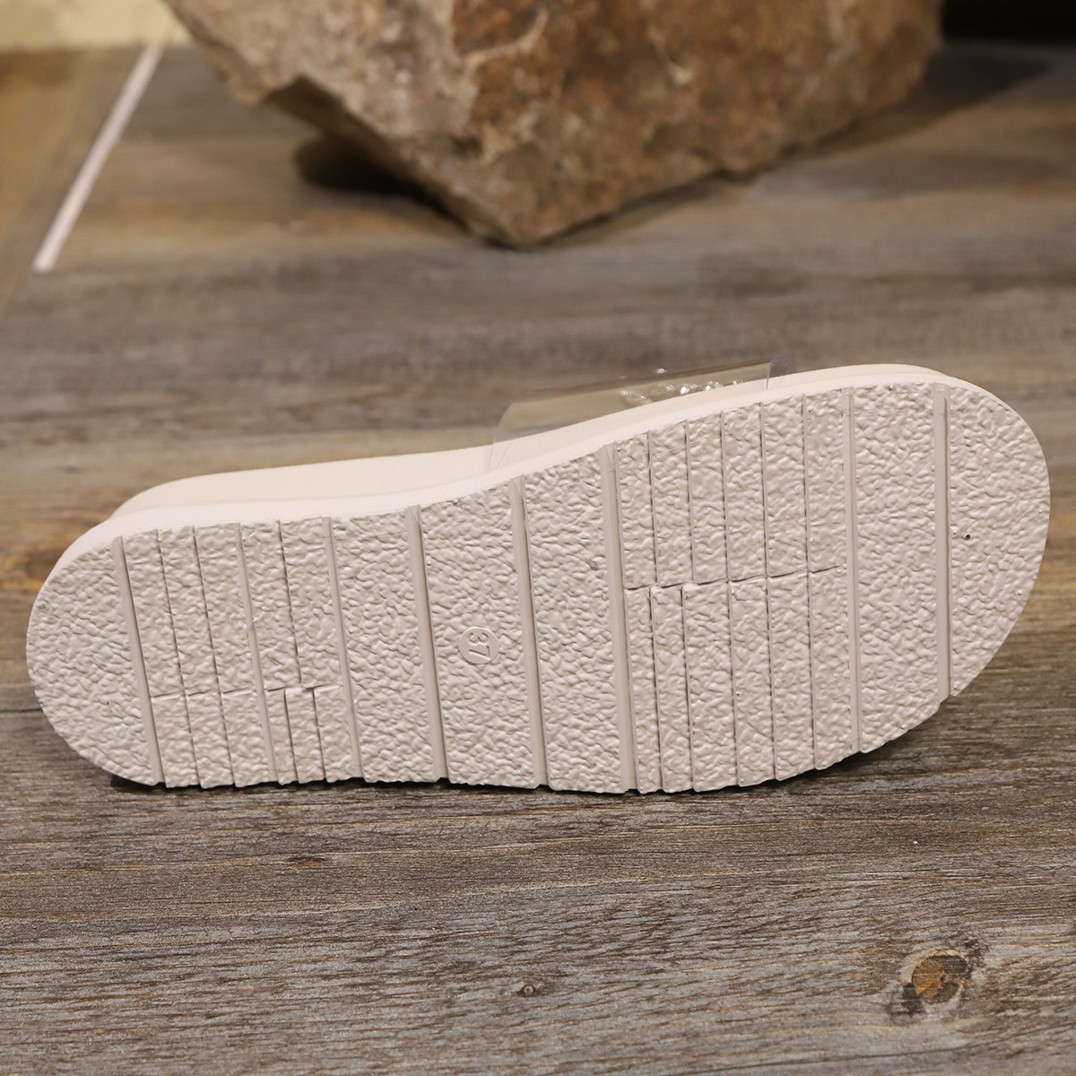 Pantofole da donna con fibbia quadrata e strass, scarpe da esterno con cinturini con fibbia a punta aperta, suola piatta e suola spessa_voghion.com