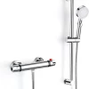Electroplating-old round thermostatic valve with lock + simple set